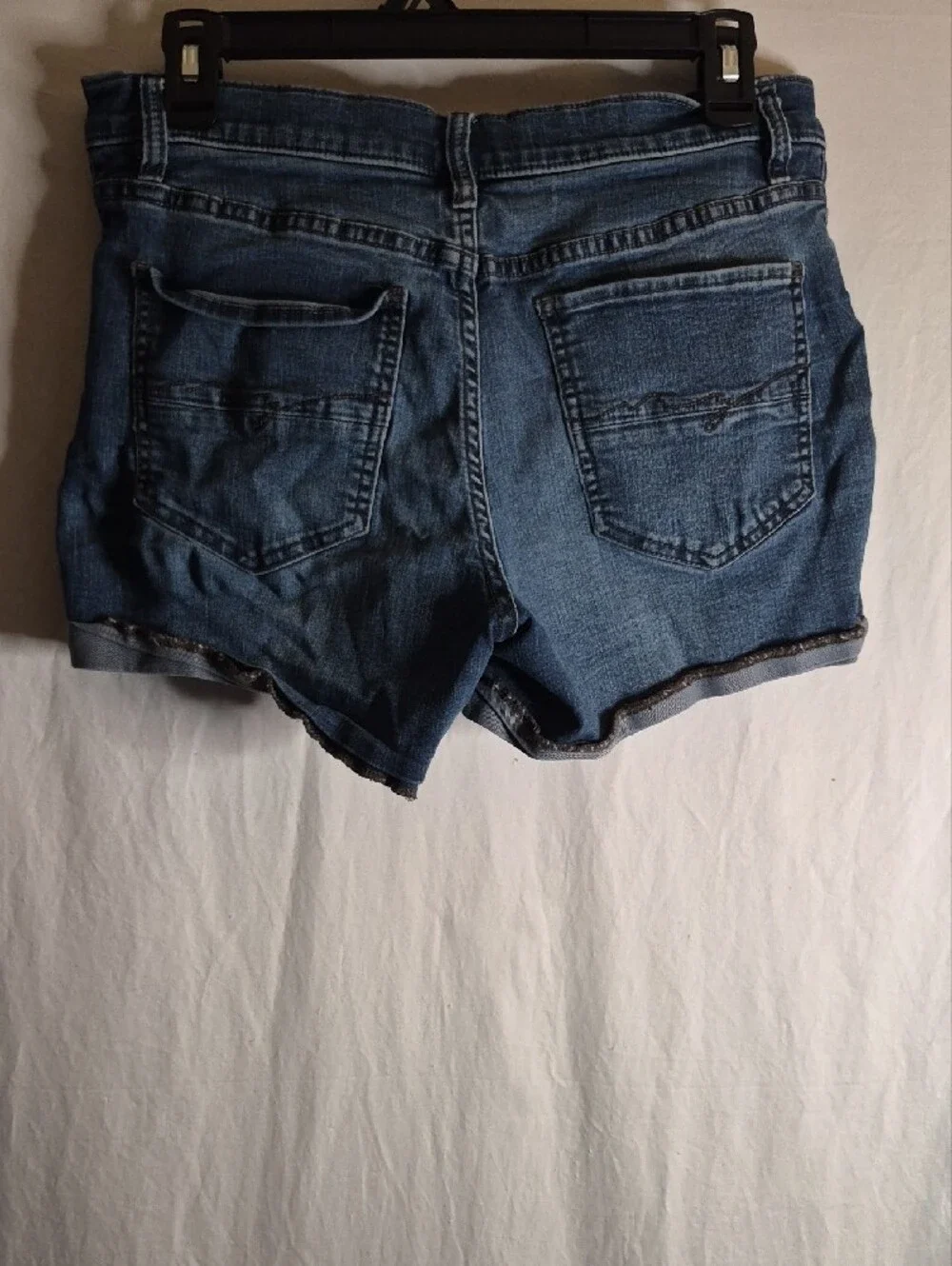 Soho Blue Denim Rolled-Hem Jean Shorts